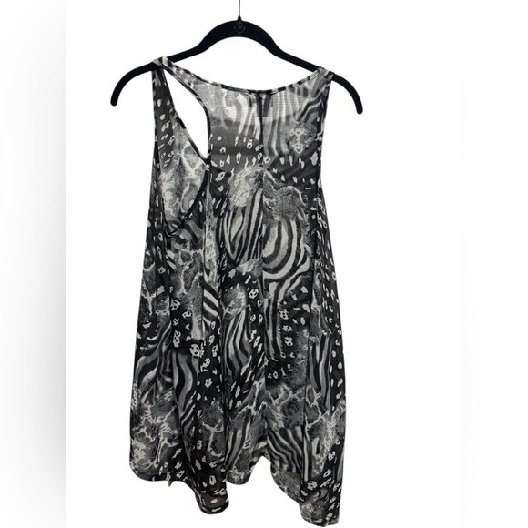 Dots Sheer Animal Print Tunic Top Size M - Picture 4 of 5